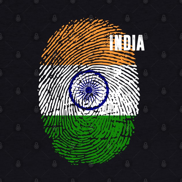 India Flag Fingerprint My Story DNA Indian by Your Culture & Merch